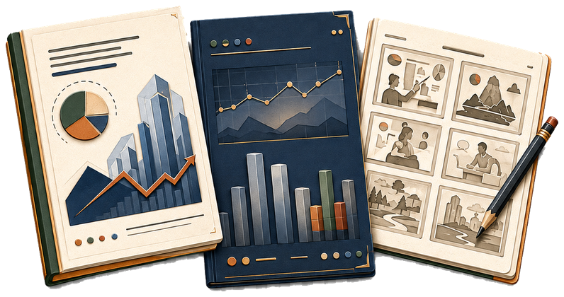 Company profile, business presentation and storyboard materials