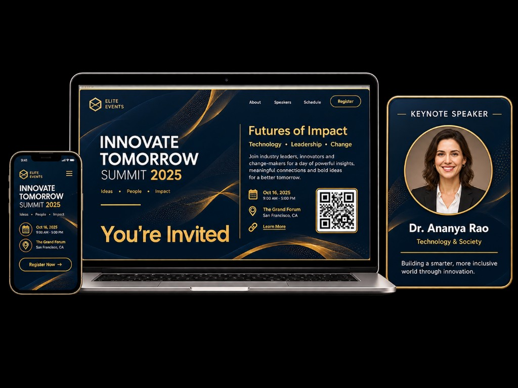 Invitations, registration and speaker announcements for INNOVATE TOMORROW SUMMIT