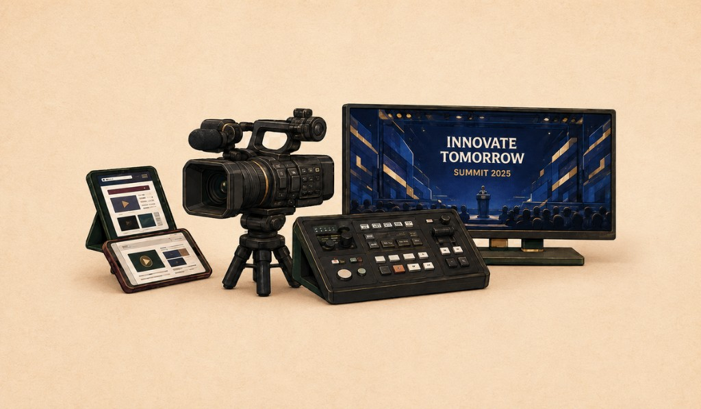 Event production equipment for corporate conferences