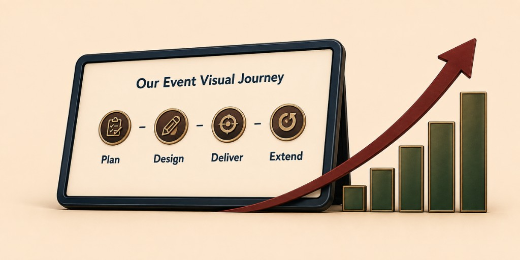 Event visual journey from invitation to highlight