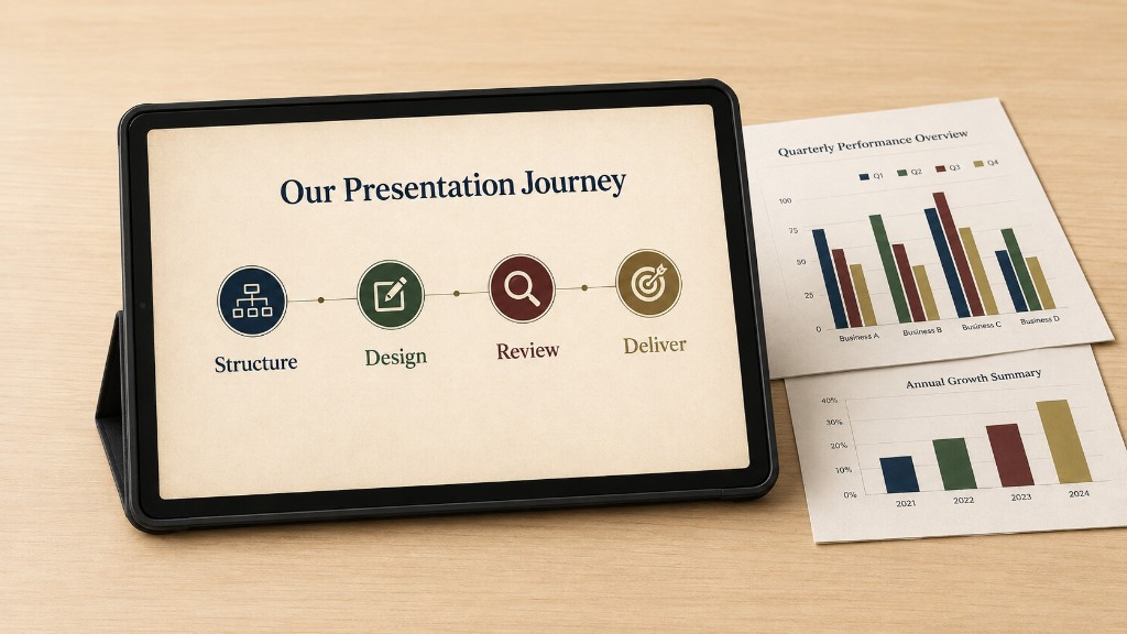 Our Presentation Journey on a tablet